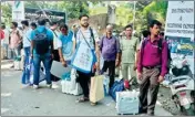  ?? PIC/MPOST ?? Poll personnel on their way to conduct elections in Raiganj