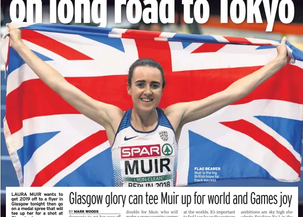  ??  ?? FLAG BEARER Muir is the big British hope for track success