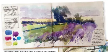  ??  ?? Lavender Farm, mixed media, 8319¾in (20350cm)