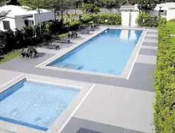  ?? ?? New amenities such as a swimming pool and multipurpo­se hall await future residents of the newest sector at Amaia Scapes Bulacan.