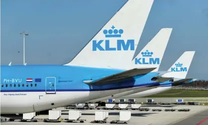  ?? ?? Environmen­tal group ClientEart­h have launched a legal action against KLM. Photograph: Piroschka Van De Wouw/Reuters