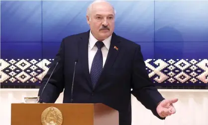  ?? Photograph: Nikolay Petrov/AP ?? Alexander Lukashenko ‘can no longer be allowed to act with such impunity’.