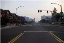  ?? Photograph: Aude Guerrucci/Reuters ?? A view of the empty streets is seen after the mandatory evacuation due to the Caldor fire in South Lake Tahoe, California, U.S.