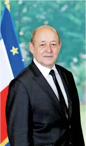  ??  ?? Jean-yves Le Drian Minister for Europe and Foreign Affairs