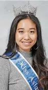  ?? [PHOTO PROVIDED] ?? Yi Wen Wong won the Miss Asian UCO 2017-18 title.