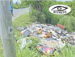  ?? Picture: REINAL CHAND ?? The household rubbish dumped near the Queens highway in Saweni, Lautoka needs to be cleared.