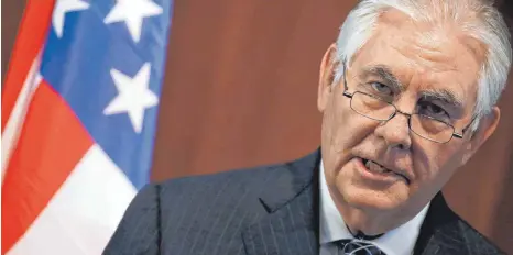  ?? FOTO: AFP ?? Entlassen: US- Außenminis­ter Rex Tillerson muss nach nur 14 Monaten im Amt seinen Posten verlassen.
