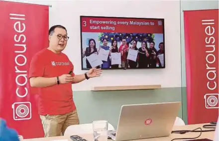  ?? PIC BY OWEE AH CHUN ?? Carousell Malaysia country head Tang Siew Wai says group saw 144 million listings with 49 million items sold collective­ly through its seven markets.