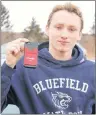  ?? JIM DAY/THE GUARDIAN ?? Bailey Anderson, 18, of Cornwall was among the hundreds of students who watched a powerful anti-impaired driving program Wednesday at Bluefield High School. Bailey says he never driven while being impaired and he never will.