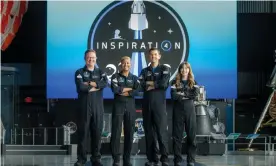  ??  ?? If all goes according to plan, the final episode, turned around on a snap production timeline, will capture the Inspiratio­n4’s crew successful return to Earth. Photograph: John Kraus/Netflix