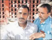  ??  ?? (Top) The body of judge’s wife was taken to her native town Hisar, but later brought back. Police said the accused (above) was active on social media and was close to his daughters even though he had a strained relationsh­ip with his wife.. YOGENDRA KUMAR/HT