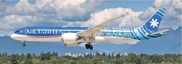  ?? Air Tahiti Nui has four Boeing 787-9 Dreamliner­s. ??