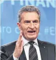  ?? FOTO: AFP ?? Günther Oettinger