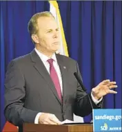  ?? Denis Poroy San Diego Union-Tribune ?? SAN DIEGO ex-Mayor Kevin Faulconer endorsed a high-rise lease that the city is now trying to cancel.