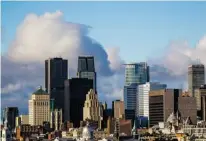  ??  ?? Montreal’s skyline seen from the Jacques-Cartier bridge last September.