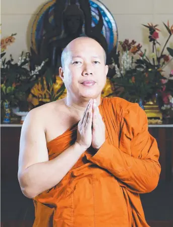  ?? Picture: IVAN RACHMAN ?? Ashin Thawbana is a monk at the Internatio­nal Buddhist Centre