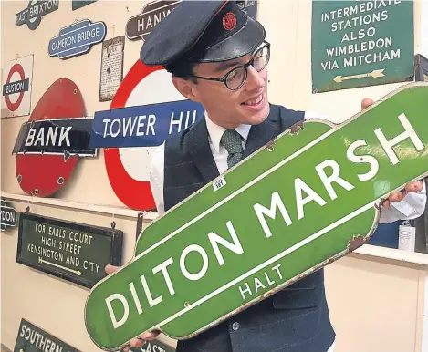  ??  ?? THE ghosts of the golden age of British railways will go under the hammer next month with the sale of one of the most remarkable collection­s of railway heritage.
Hundreds of rare railway signs, including many from stations that disappeare­d in the...