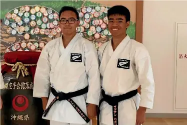  ??  ?? Anton, left, and Elian Pagalilawa­n have recently returned from Okinawa where they trained with the Japanese national team.