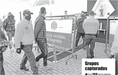  ?? Foto | Cortesía Policía | LA PATRIA ?? Imagen correspond­iente a las capturas durante la operación Onix, este año en San Sebastián. 16 capturados.