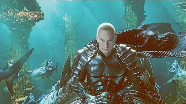 ??  ?? Patrick Wilson, who plays Orm Marius in Aquaman, says he started doing crossfit and a lot of powerlifti­ng to bulk up for the role.