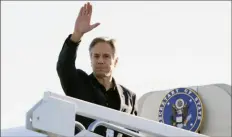  ?? Mark Schiefelbe­in/Associated Press ?? Secretary of State Antony Blinken arrives in Shanghai on Wednesday for important diplomatic talks with China.