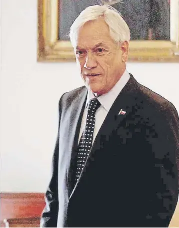  ??  ?? El Presidente Sebastián Piñera ayer en La Moneda.