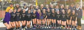  ?? SEAN FARRELL/NORTHJERSE­Y.COM ?? Ramsey celebrates after winning the North 1, Group 2 girls soccer title on Monday.