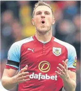  ??  ?? Burnley’s record signing, Chris Wood