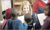  ?? PICTURE: ANDRE MALAN / BIZPHOTO ?? CHILD’S PLAY: Save the Children Internatio­nal chief executive Helle Thorning-Schmidt meets kids at the early childhood developmen­t centre in Stjwetla, Alexandra.