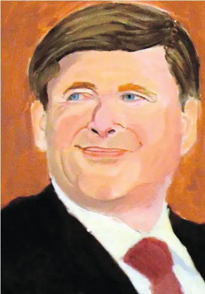  ??  ?? Stephen Harper by George W. Bush is among the former president’s portraits of world leaders.