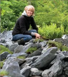  ??  ?? Garden Designer Liat Schurman working in her Bllom 2017 garden called ‘Transition’. Photo: Caroline Quinn