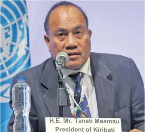  ?? Kiribati President Taneti Maamau. ??