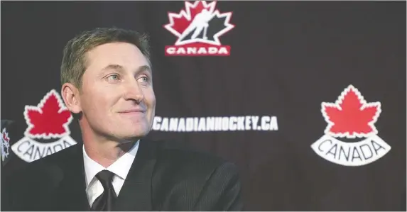  ?? CARLO ALLEGRI FILES ?? Wayne Gretzky is seen here in 2001 during his management days for the Canadian Olympic Hockey team ahead of the 2002 Salt Lake City Winter Games.