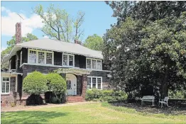  ??  ?? The F. Scott and Zelda Fitzgerald Museum in Montgomery, Ala. Zelda was a Montgomery native and the couple met in 1918 at a Montgomery country club while F. Scott was stationed at a U.S. Army base. They lived in the house in 1931 and 1932. An upstairs...