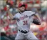  ?? JEFF ROBERSON — THE ASSOCIATED PRESS ?? Washington Nationals starting pitcher Max Scherzer will oppose Sale, earning the start for the National League.