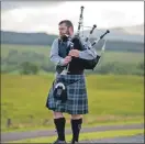  ?? Photograph: Luke Molyneux. ?? Ali Duff - aka The Hairy Piper - will fill the Tarbert air with Skirlness in aid of Poppyscotl­and, a charity close to his heart.