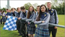  ??  ?? All set to cheer on the Coláiste Bhríde hurlers.