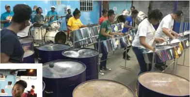  ??  ?? Du vet du er i Karibia når Invaders Steel Orchestra drar i gang i øvingsloka­let i Port of Spain.