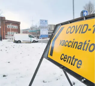  ??  ?? Vaccinatio­ns The vaccine programme is continuing at pace at places like Dewars Centre in Perth to try to prevent further COVID-19 deaths