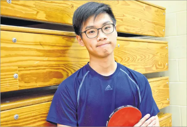  ?? COLIN CHISHOLM ?? Table tennis isn’t just a fun game or a hobby for Anson Chan. It’s a sport that he takes very seriously.