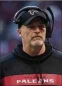  ??  ?? A four-game losing streak has taken the Atlanta Falcons out of the playoff picture, leaving coach Dan Quinn with what he described as the biggest challenge of his four seasons with the team.