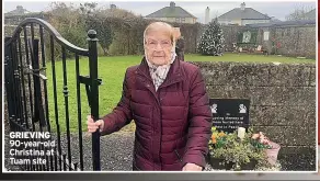  ?? ?? GRIEVING 90-year-old Christina at Tuam site