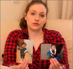  ??  ?? Louise with pictures of Abdullah and Muhammad.