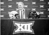  ?? COOPER NEILL/ASSOCIATED PRESS ?? TCU coach Gary Patterson and the Horned Frogs working to challenge Oklahoma and others for the Big 12 title.
