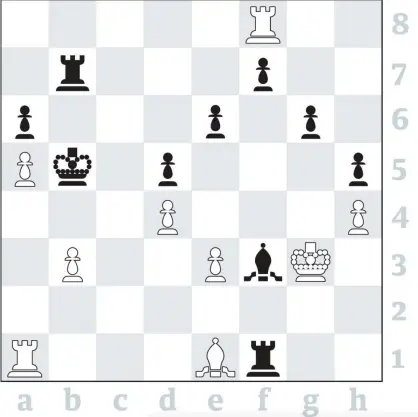  ??  ?? 3651: Jeffery Xiong v Vladimir Belous, US Masters 2019. How did the top US junior, 19, win quickly here as White to move?