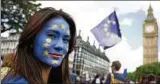  ??  ?? Viele Briten gaben ein klares Bekentnis ab – pro EU und gegen den Austritt. Foto: Neil Hall