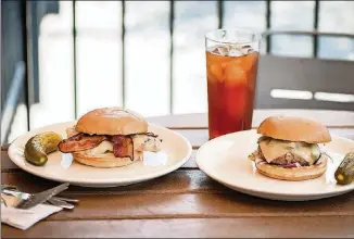  ?? MIA YAKEL ?? The Funky Chicken sandwich and The Burger are favorites at Muss &amp; Turner’s.