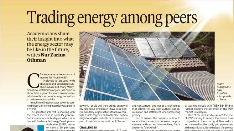  ??  ?? Many Malaysians have installed solar panels at home.