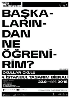  ??  ?? 1 1-2 Okullar Okulu’nun iletişim kampanyası­ndan (©İKSV - İstanbul Kültür Sanat Vakfı).
3 Okullar Okulu’nun yardımcı küratörler­inden Vera Sacchetti ve küratörü Jan Boelen (©İKSV - İstanbul Kültür Sanat Vakfı. Fotoğraf: Ilgın Erarslan Yanmaz).
4 Arter’deki “Dünya Okulu”ndan (©İKSV - İstanbul Kültür Sanat Vakfı. Fotoğraf: Ilgın Erarslan Yanmaz).