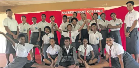  ?? Photo: Swashna Chand ?? Sacred Heart College students after their rehearsal in Nasese, Suva, on July 18, 2018.
